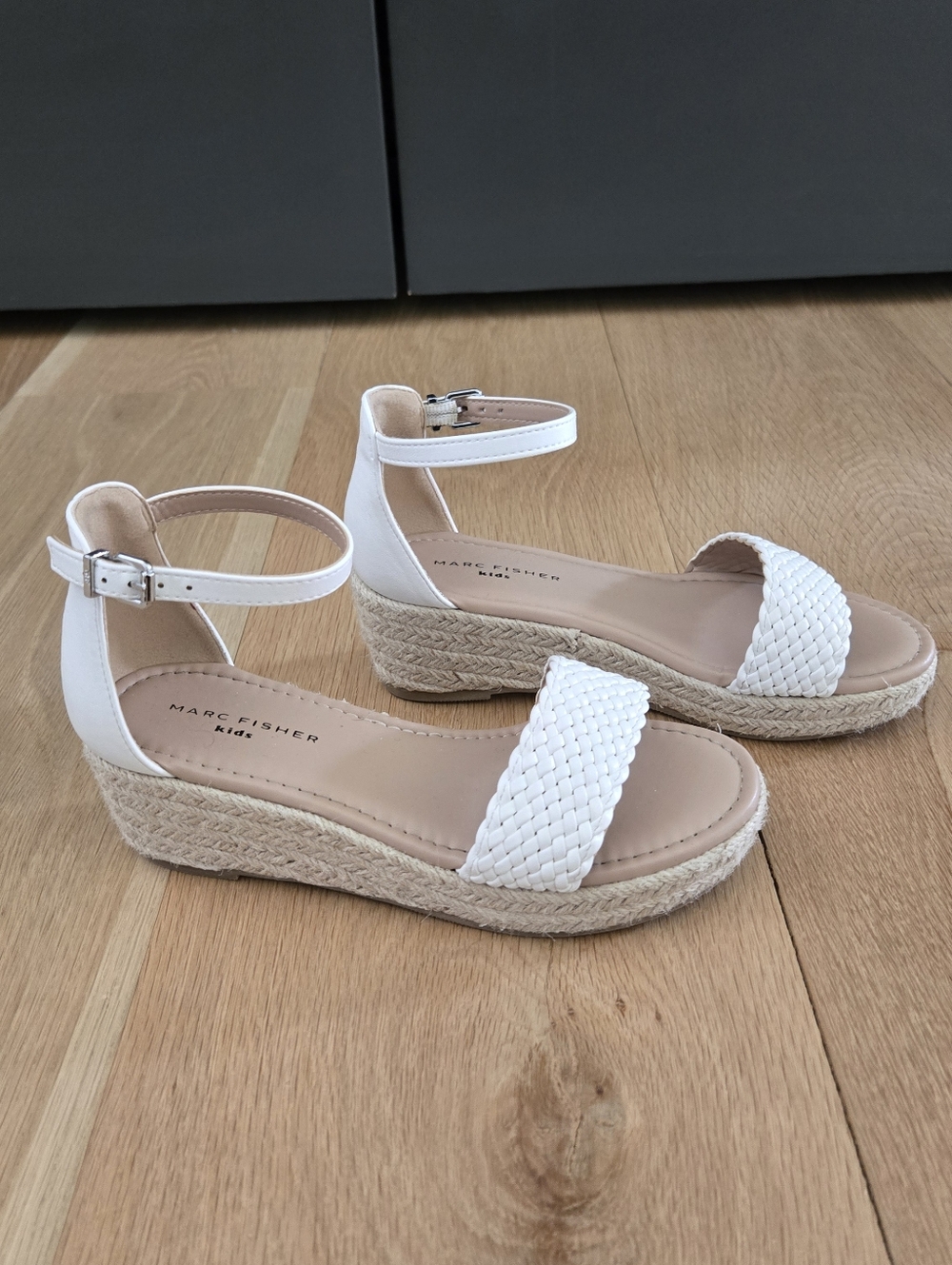 Marc Fisher Marren Web Braided Ankle-Strap Espadrille Wedge Sandals